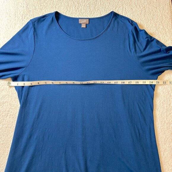 J. Jill blue three quarter sleeve stretch top - Picture 7 of 8